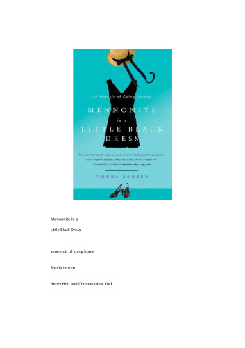 Mennonite in a Little Black Dress: A Memoir of Going Home