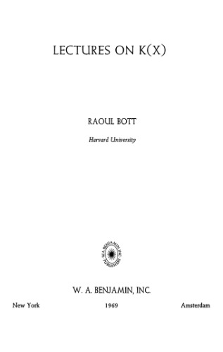 Lectures on K(X)