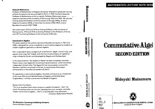 Commutative Algebra