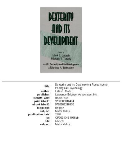 Dexterity and Its Development