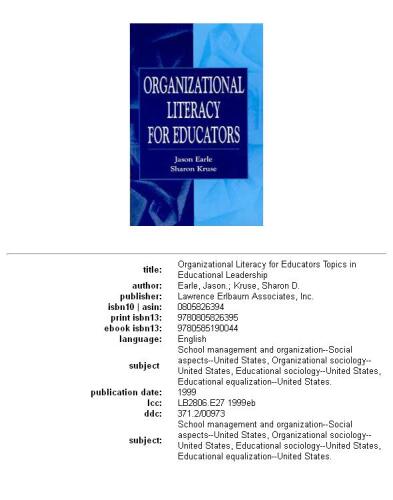 Organizational literacy for educators