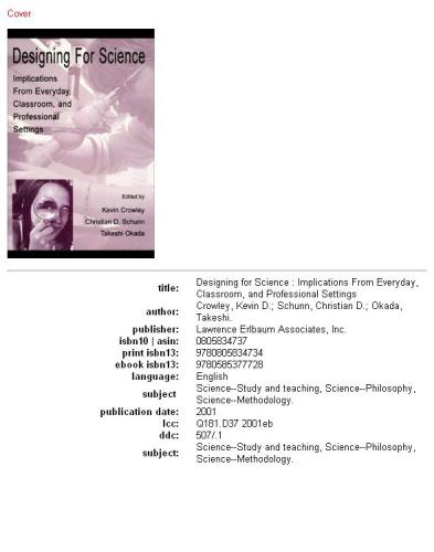 Designing for science: implications from everyday, classroom, and professional settings