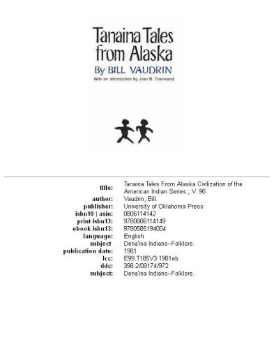Tanaina Tales from Alaska (Civilization of the American Indian Series)