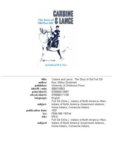 Carbine and Lance: The Story of Old Fort Sill