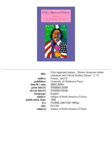 Only approved Indians: stories