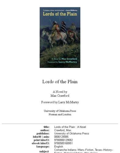 Lords of the Plain