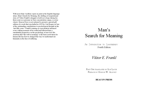 Man's search for meaning