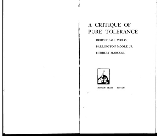 A Critique of Pure Tolerance