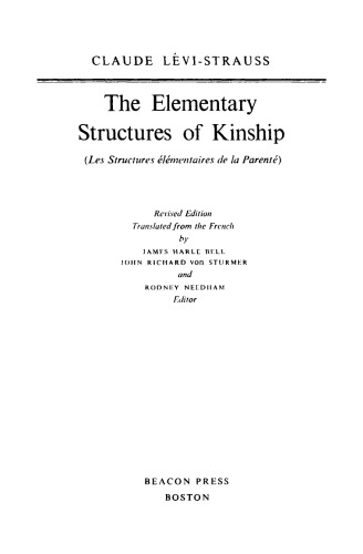 The Elementary Structures of Kinship