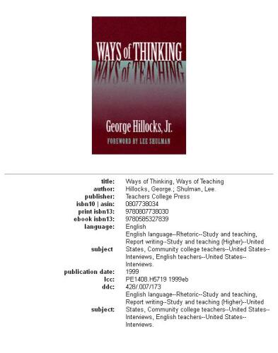 Ways of thinking, ways of teaching