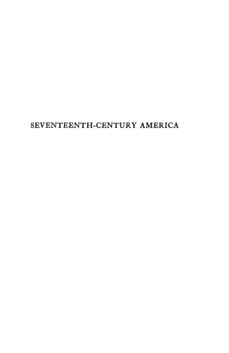Seventeenth-Century America: Essays in Colonial History