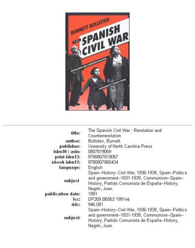 The Spanish Civil War: revolution and counterrevolution