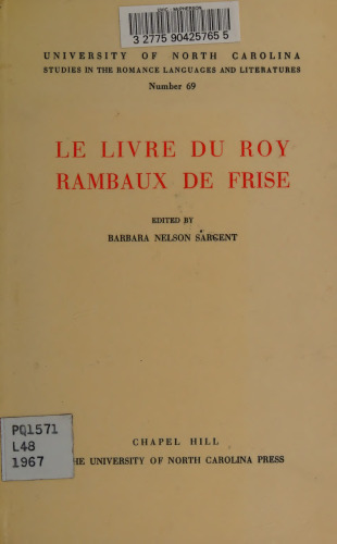 Le Livre du Roy Rambaux de Frise