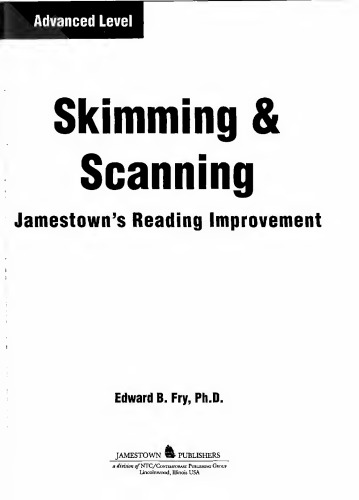Skimming & Scanning: Advanced