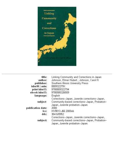 Linking Community and Corrections in Japan
