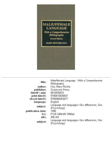 Male Female Language