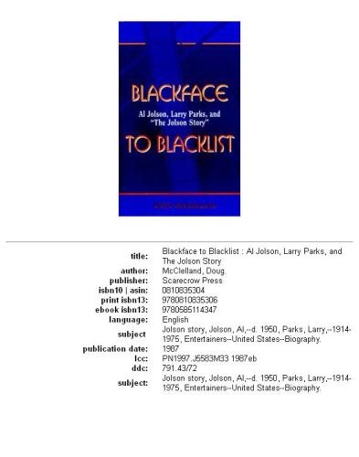 Blackface to Blacklist