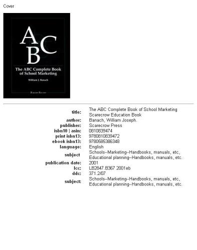 The ABC Complete Book of School Marketing