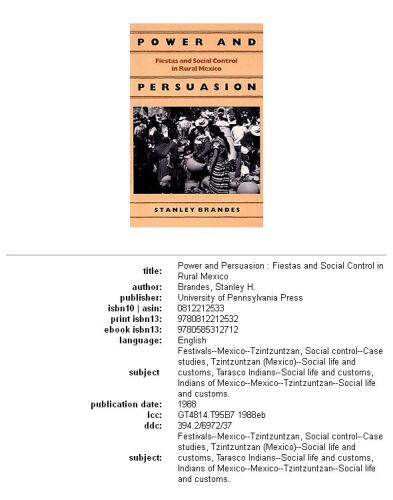 Power and persuasion: fiestas and social control in rural Mexico
