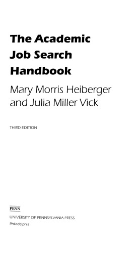 The Academic Job Search Handbook (3rd Edition)
