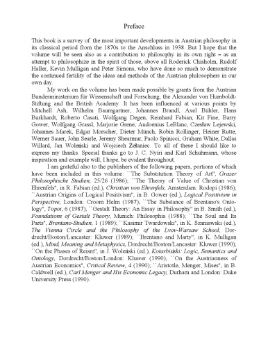 Austrian philosophy : the legacy of Franz Brentano