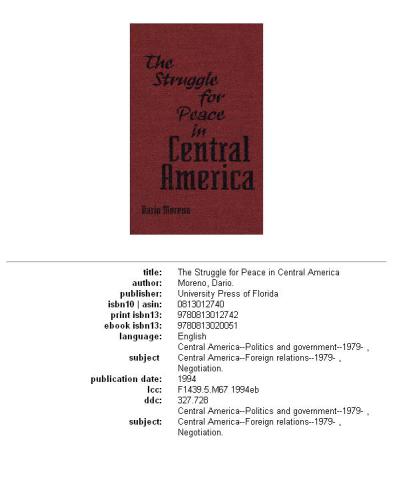 The struggle for peace in Central America