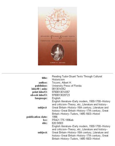Reading Tudor-Stuart texts through cultural historicism