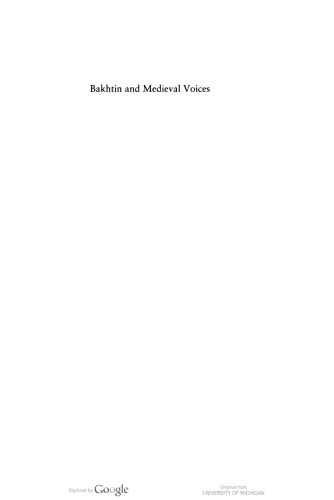Bakhtin and Medieval Voices