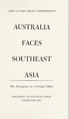 Australia Faces Southeast Asia