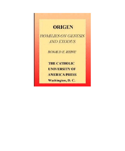 Fathers of the Church Origen Homilies on Genesis and Exodus