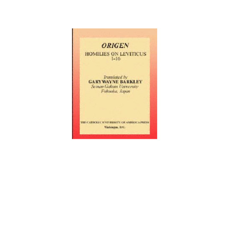 Homilies on Leviticus 1-16 (Fathers of the Church)