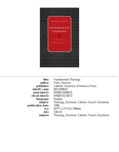 Fundamental Theology