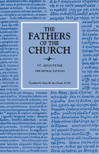 The Retractations (Fathers of the Church Patristic Series)