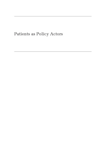 Patients as Policy Actors