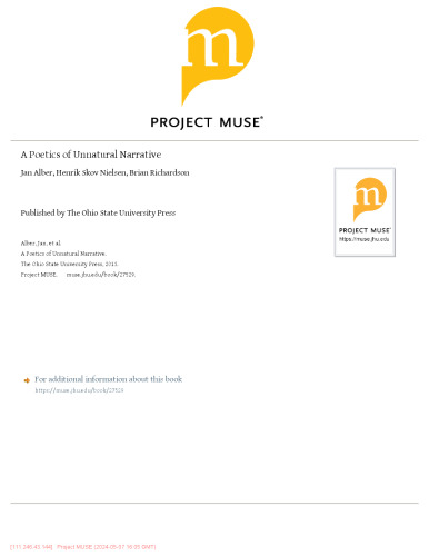 A Poetics of Unnatural Narrative
