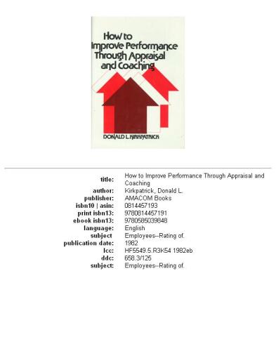 How to Improve Performance Through Appraisal and Coaching