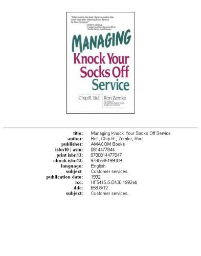 Managing Knock Your Socks Off Service (Knock Your Socks Off Series)