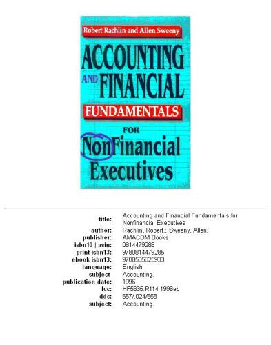 Accounting and Financial Fundamentals for NonFinancial Executives