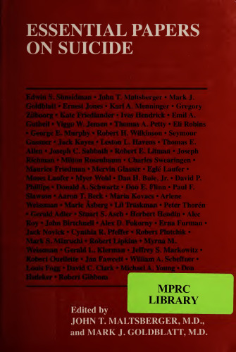 Essential Papers on Suicide