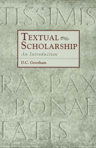 Textual Scholarship: An Introduction
