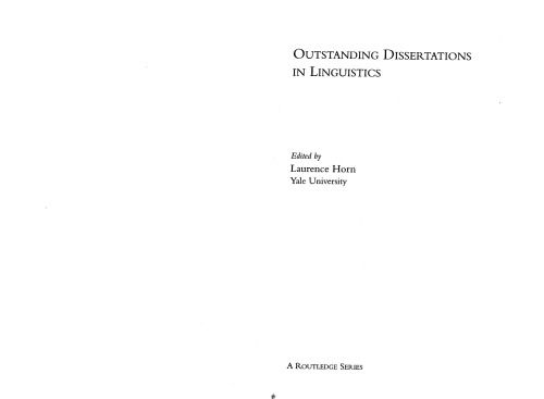 Auditory Representations in Phonology (Outstanding Dissertations in Linguistics)