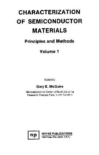 Characterization Of Semiconductor Materials