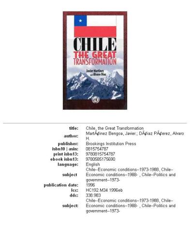 Chile: The Great Transformation