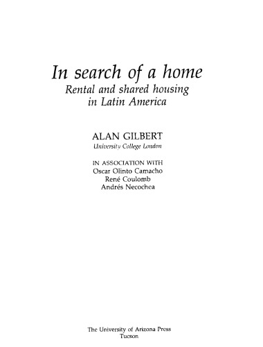 In Search of a Home: Rental and Shared Housing in Latin America