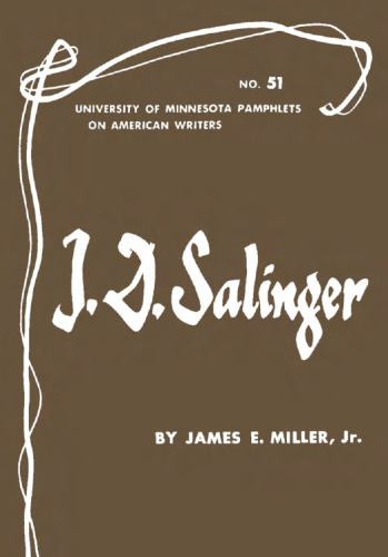 J.D. Salinger (University of Minnesota Pamphlets on American Writers)