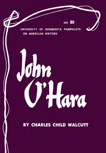 John O'Hara (Pamphlets on American Writers)