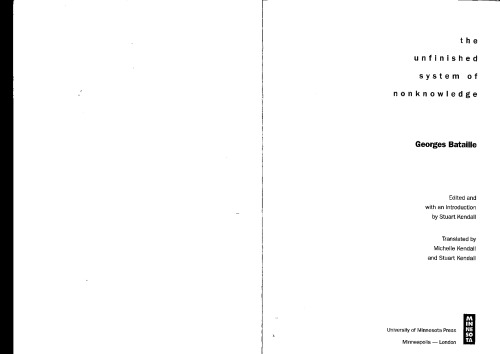 The Unfinished System of Nonknowledge
