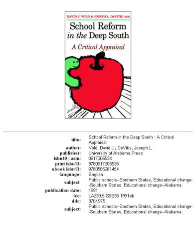 School reform in the Deep South: a critical appraisal