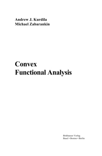 Convex functional analysis
