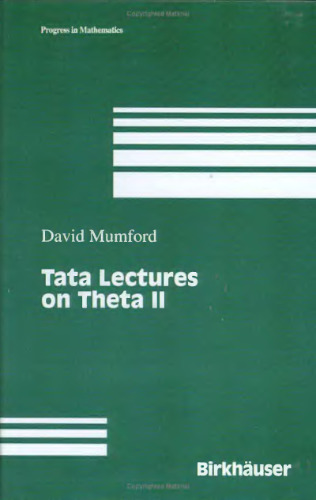 Tata Lectures on Theta II, Jacobian theta functions and differential equations